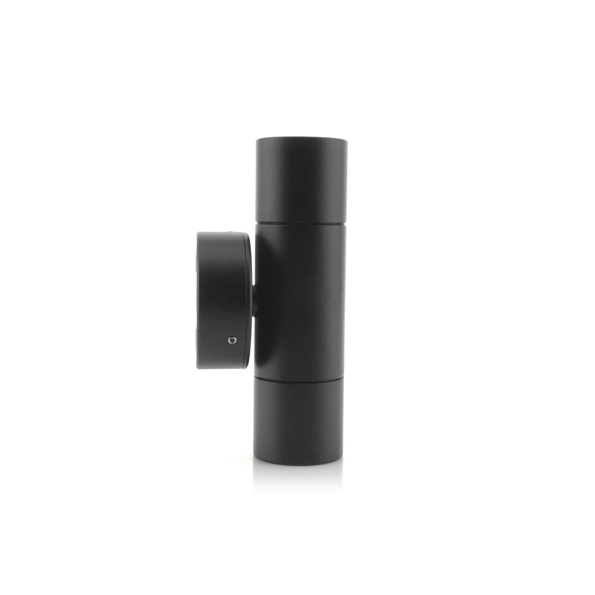 HV1027MR11NW - Mini Tivah Aluminium Black Up & Down Wall Pillar Lights 360 degree view