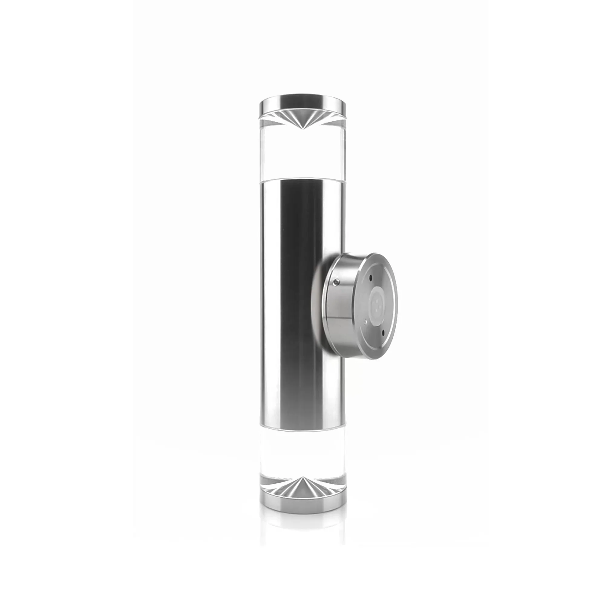 HV1089T-TTM - Highlite Titanium Aluminium TRI Colour Up & Down Wall Pillar Lights 360 degree view