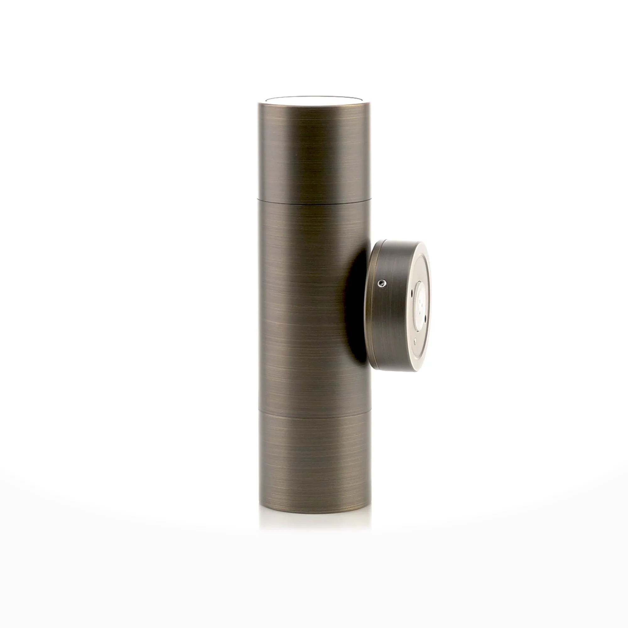HV1095T-HV1097T - Tivah Antique Brass TRI Colour Up & Down Wall Pillar Lights 360 degree view