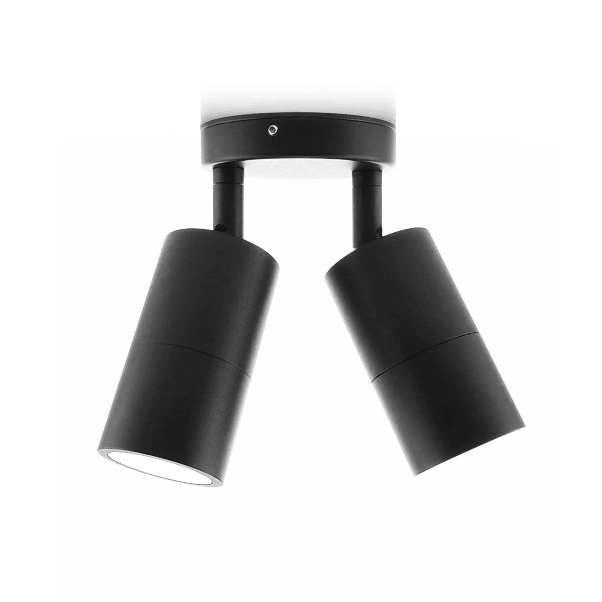 HV1325T-HV1327T - Tivah Black TRI Colour Double Adjustable Wall Pillar Lights 360 degree view
