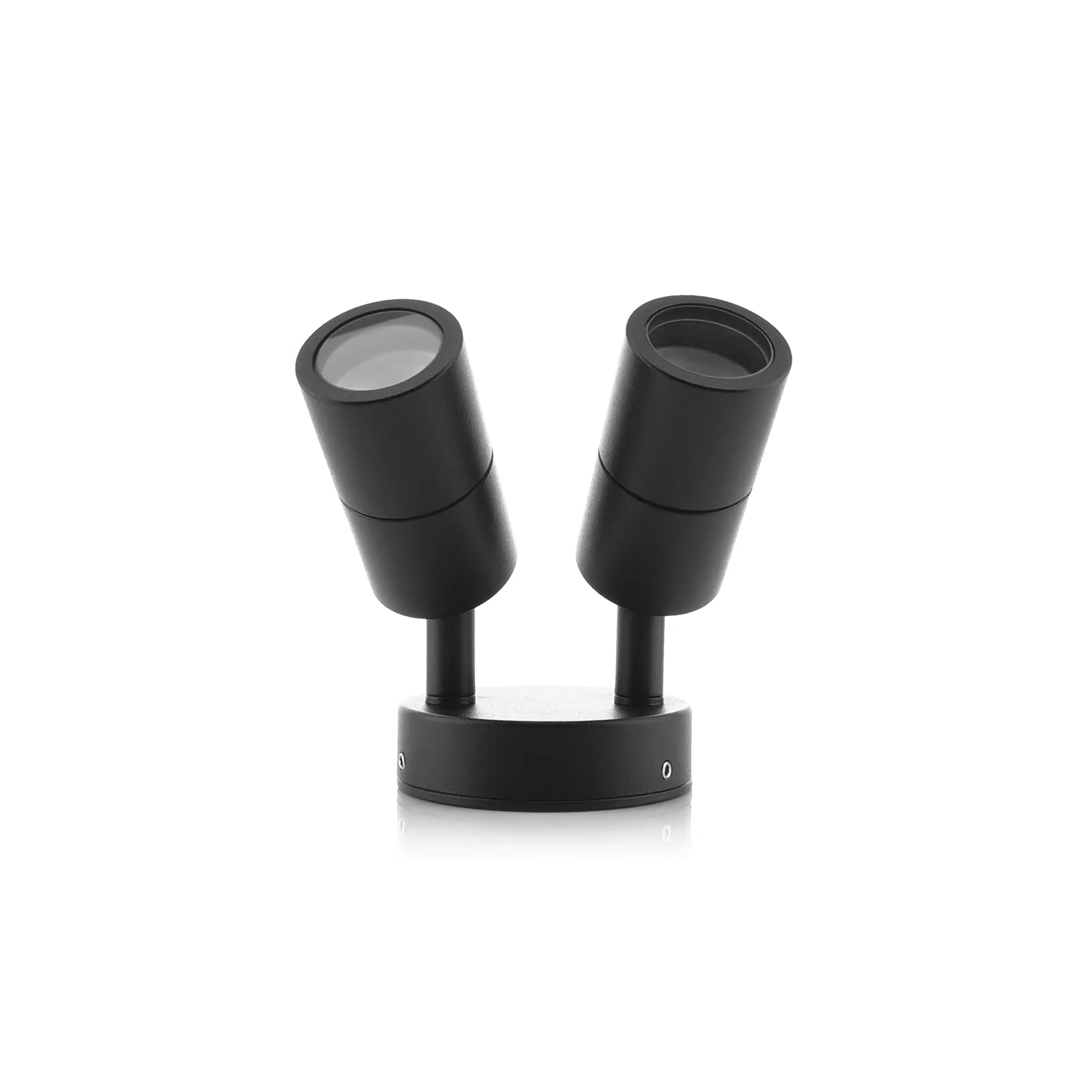 HV1327MR11NW - Mini Tivah Aluminium Black Double Adjustable Wall Pillar Lights 360 degree view