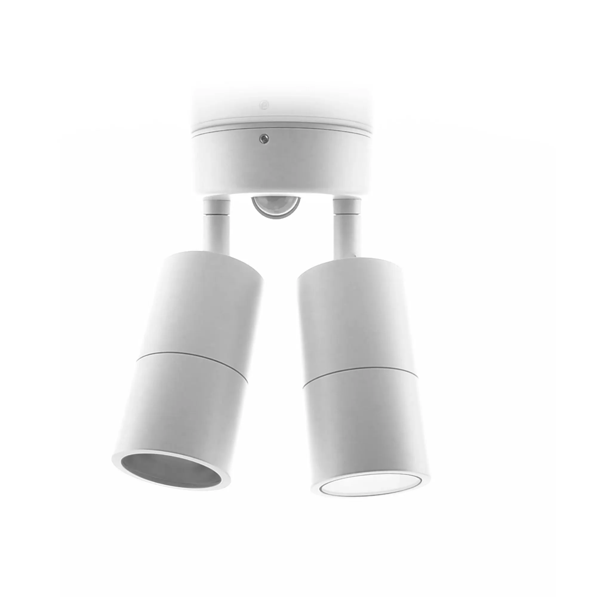 HV1335T-PIR | HV1336T-PIR - Tivah Aluminium White TRI Colour Double Adjustable Spot Lights with Sensor 360 degree view