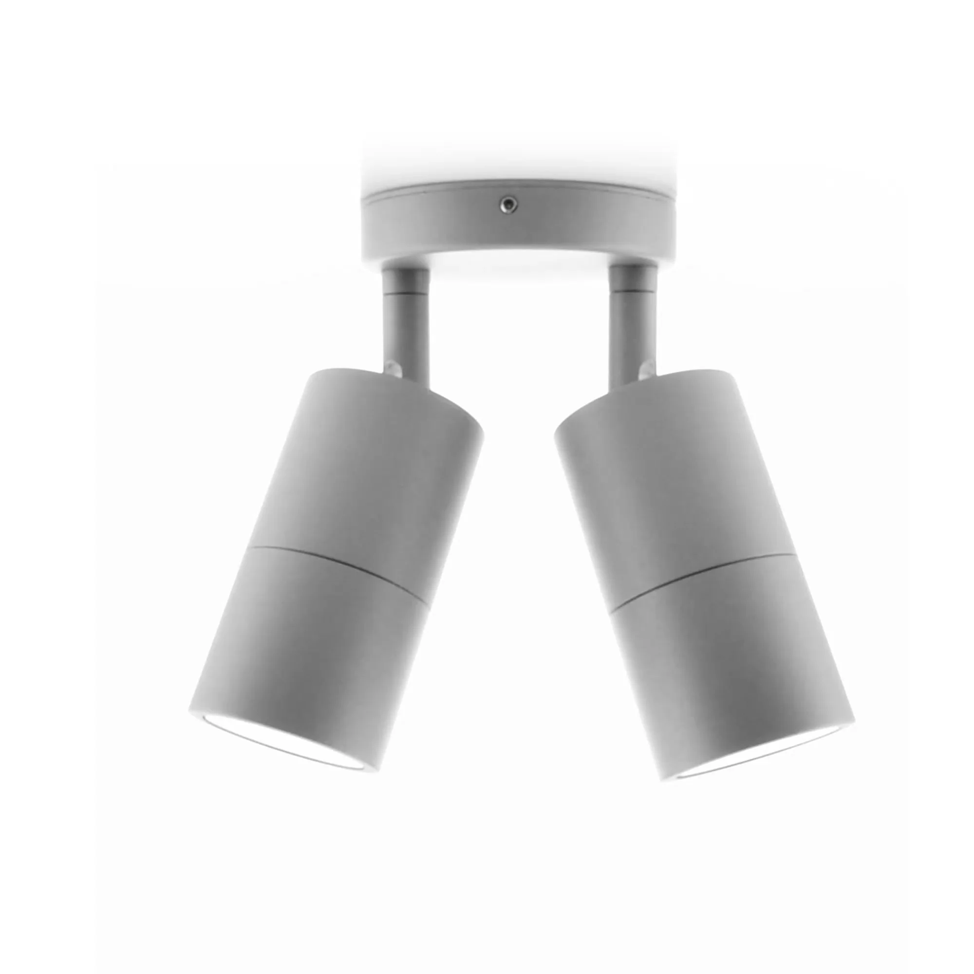 HV1345T-HV1347T - Tivah Silver TRI Colour Double Adjustable Wall Pillar Lights 360 degree view