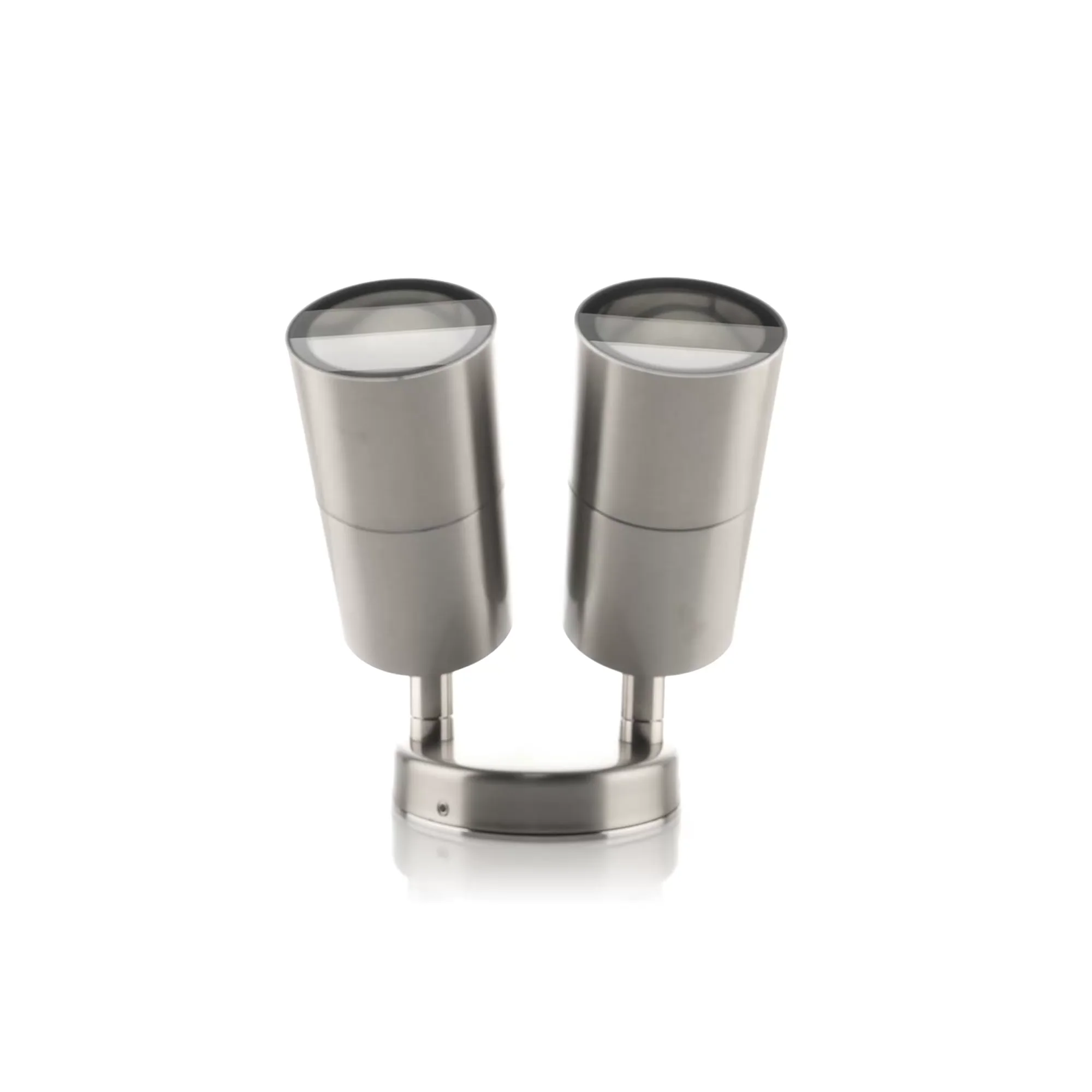 HV1372T - Fortis Stainless Steel TRI Colour Double Adjustable Wall Pillar Light 360 degree view