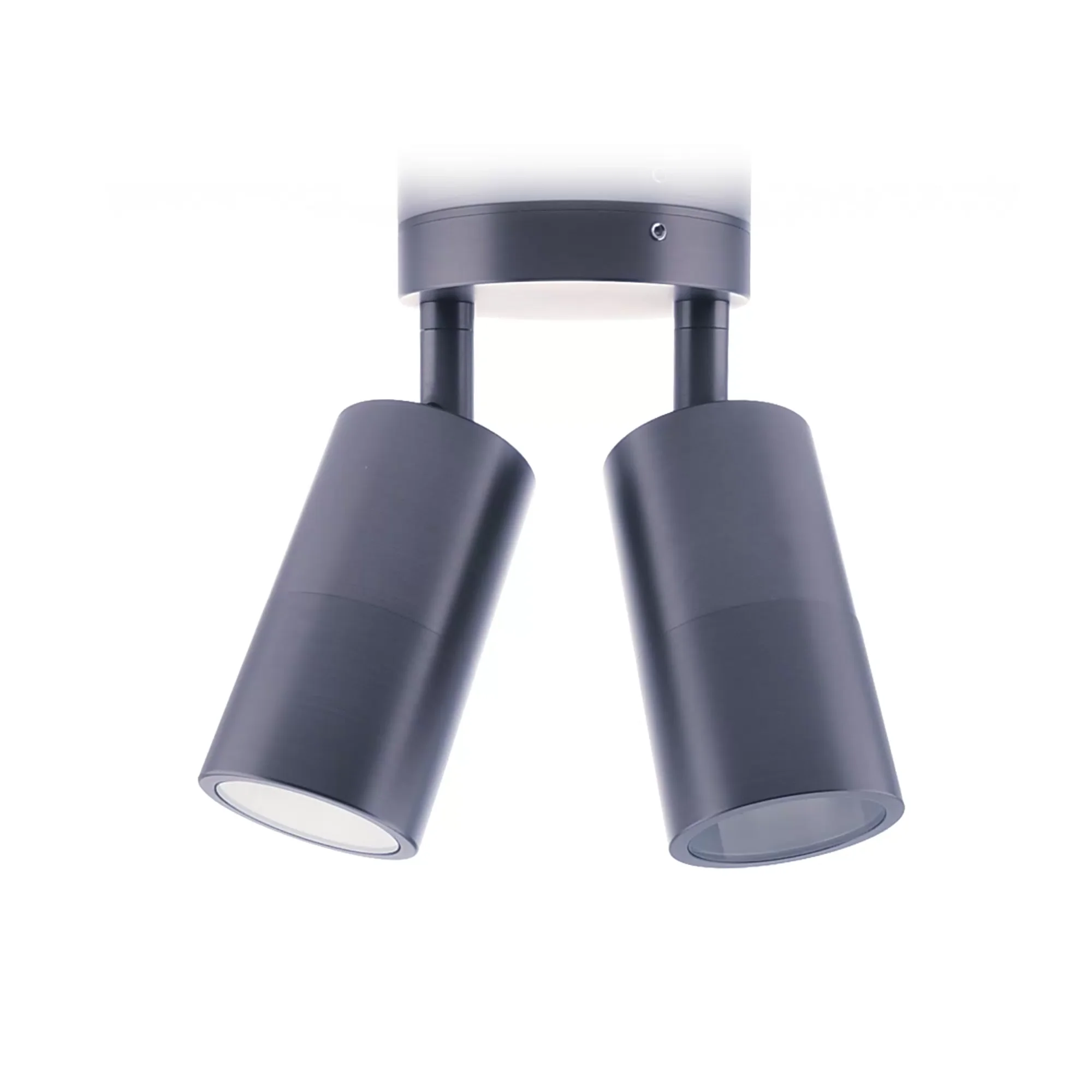 HV1375T-HV1377T - Tivah Solid Brass Graphite Coloured TRI Colour Double Adjustable Wall Pillar Lights 360 degree view