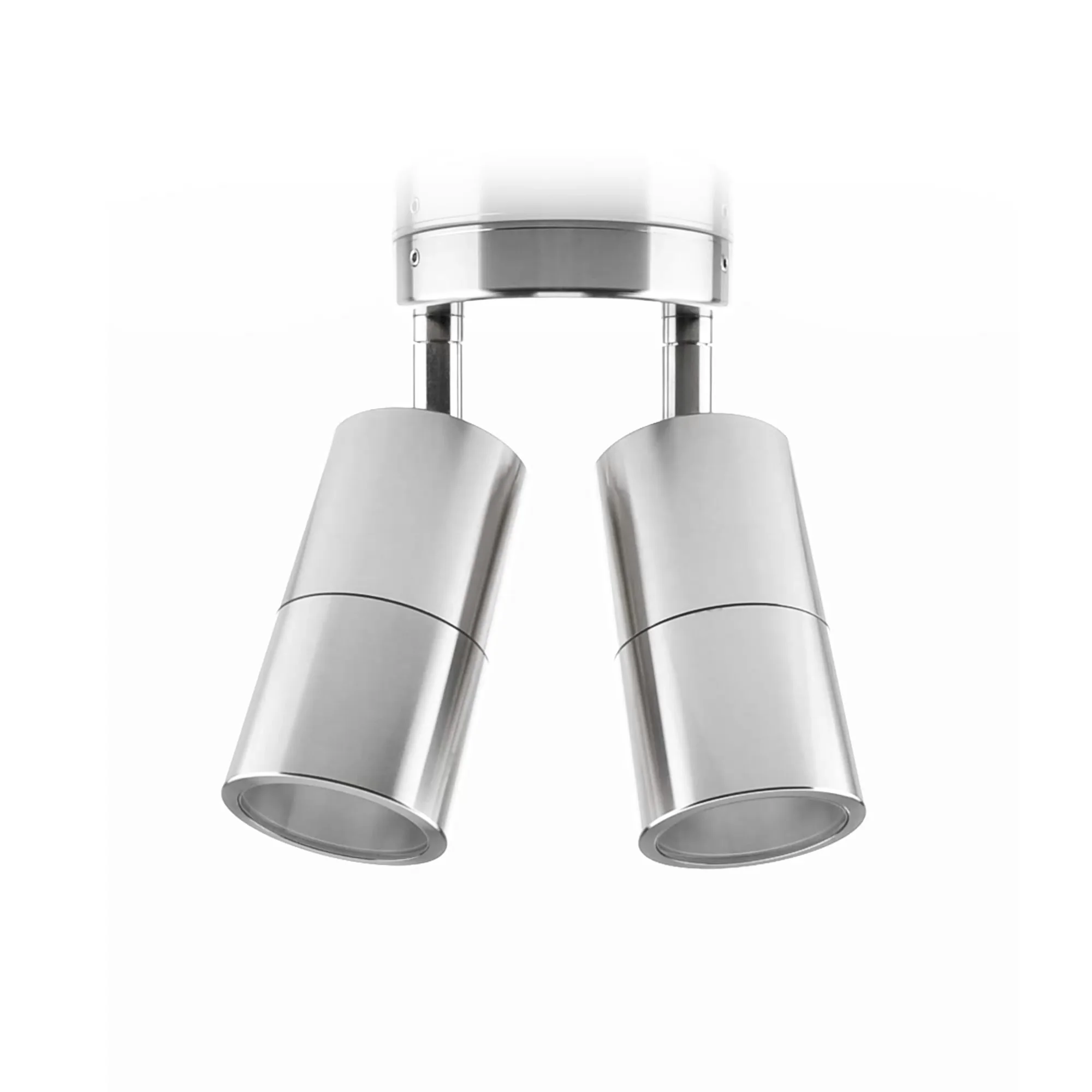 HV1385T-HV1387T - Tivah Titanium Aluminium TRI Colour Double Adjustable Wall Pillar Lights 360 degree view