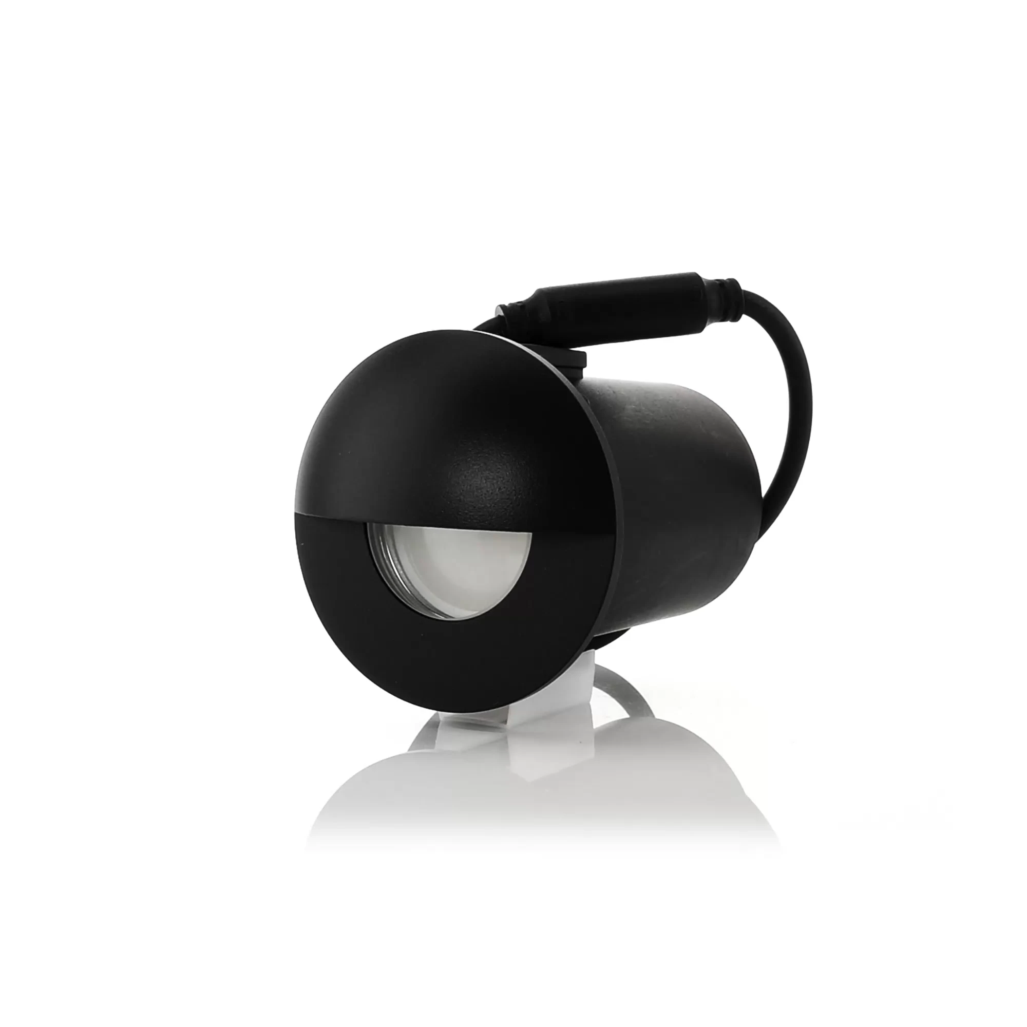 HV19012T-BLK - Ollo Black TRI Colour LED Step Light With Eyelid 360 degree view