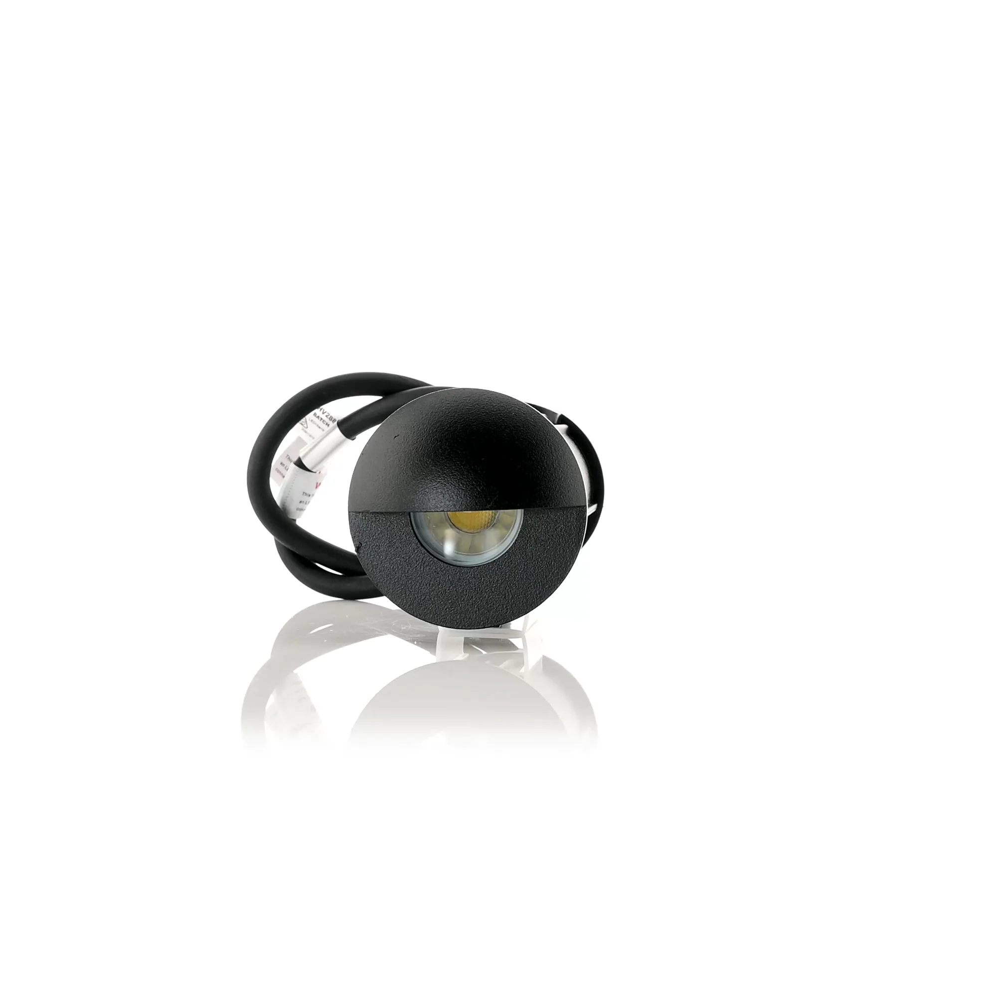 HV2883T-BLK-12V -  Elite Black Aluminium LED Wall or Step Light with Eyelid 360 degree view