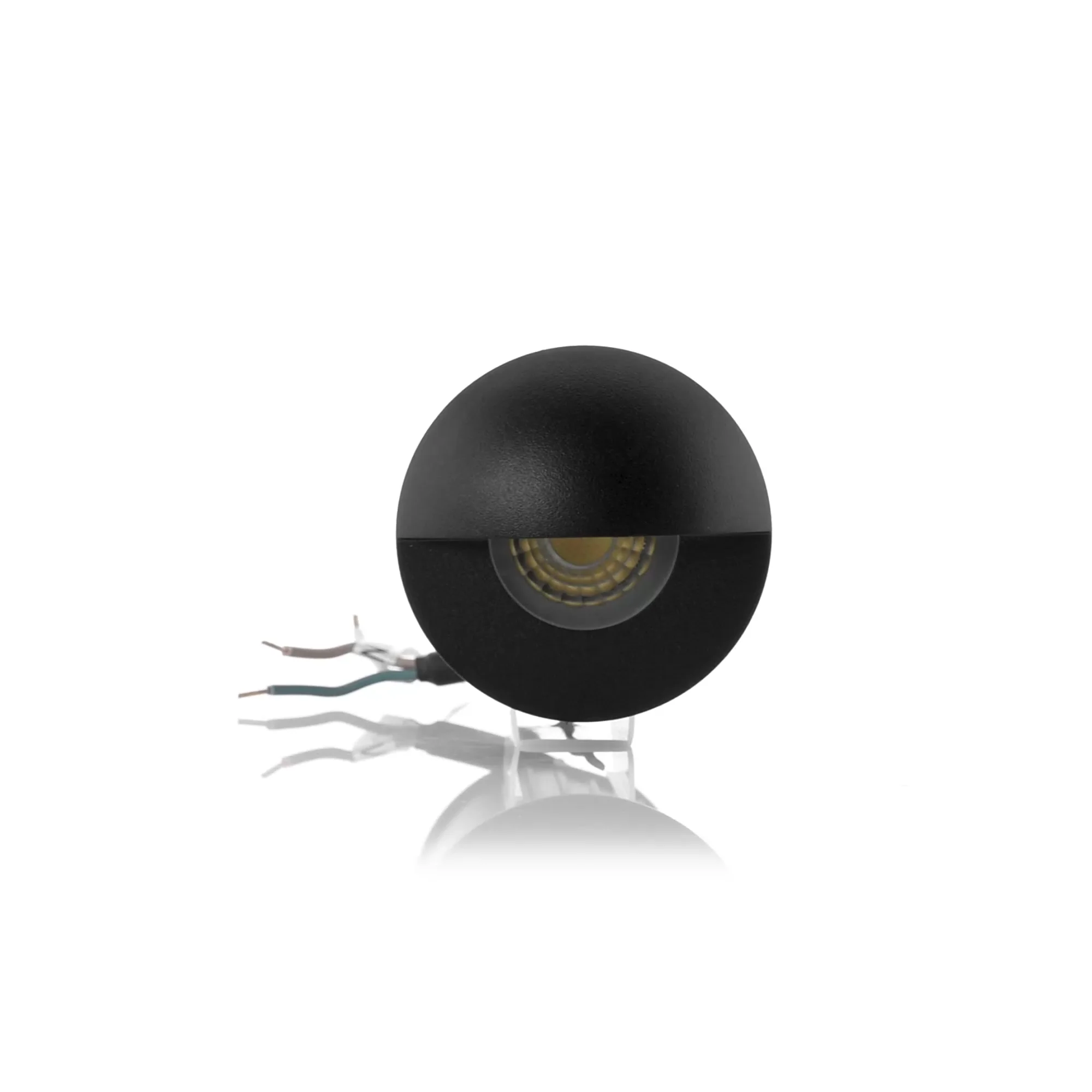 HV2884T-BLK-12V -  Elite Black Aluminium LED Wall or Step Light with Eyelid 360 degree view