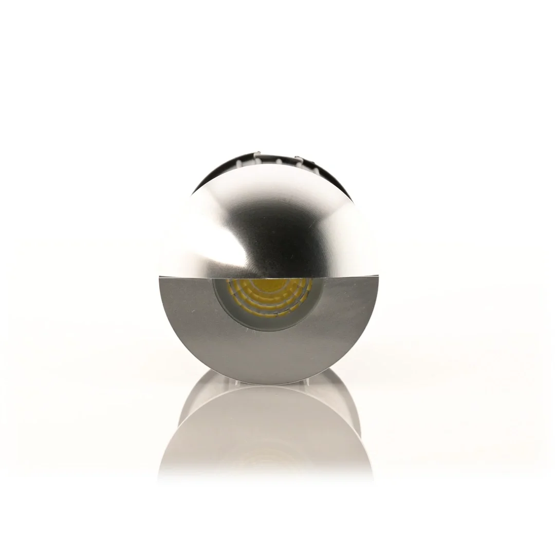 HV2884T-SLV-12V -  Elite Silver Aluminium LED Wall or Step Light with Eyelid 360 degree view