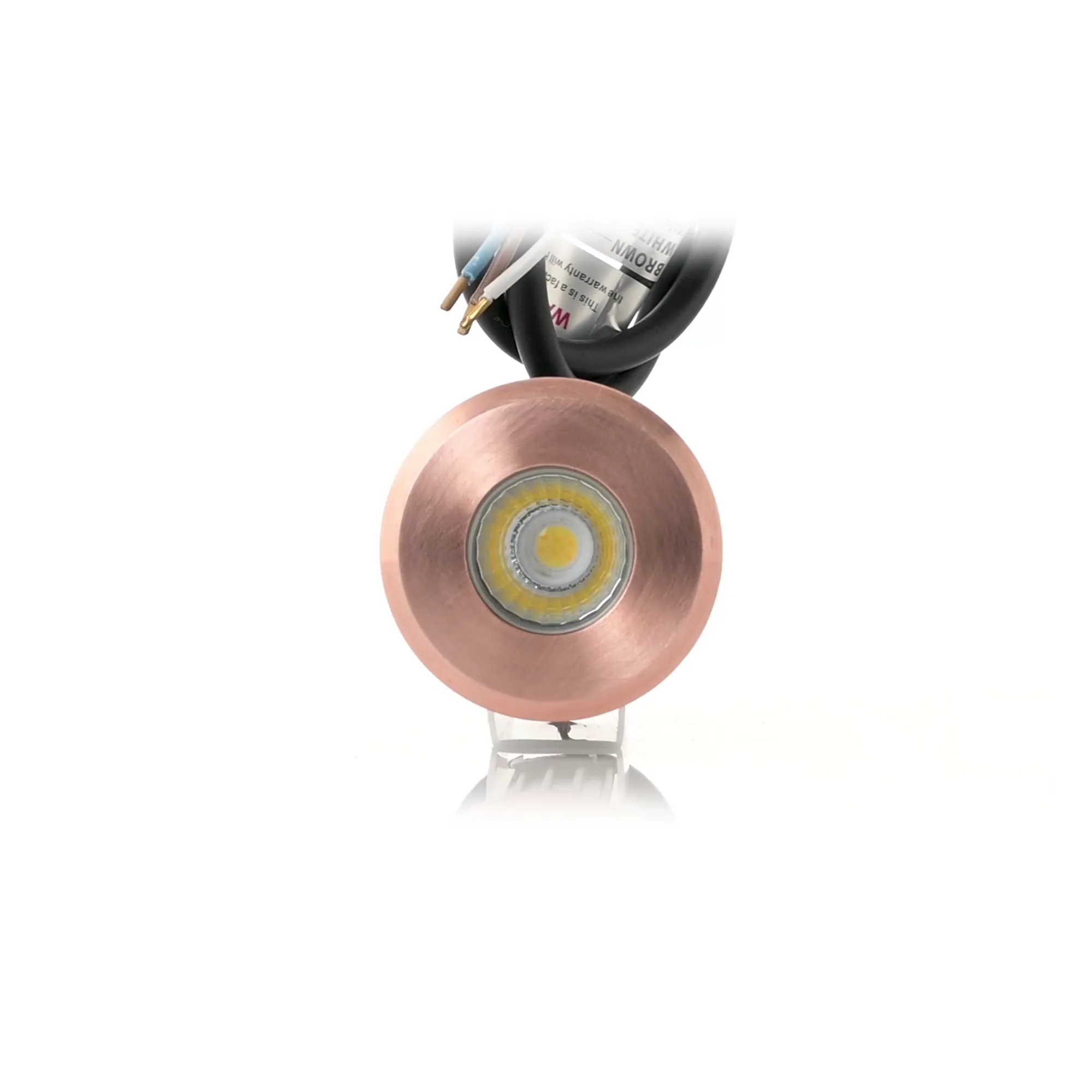 HV2892T-CP-12V - Mini Ollo Copper LED Step or Inground Light 360 degree view