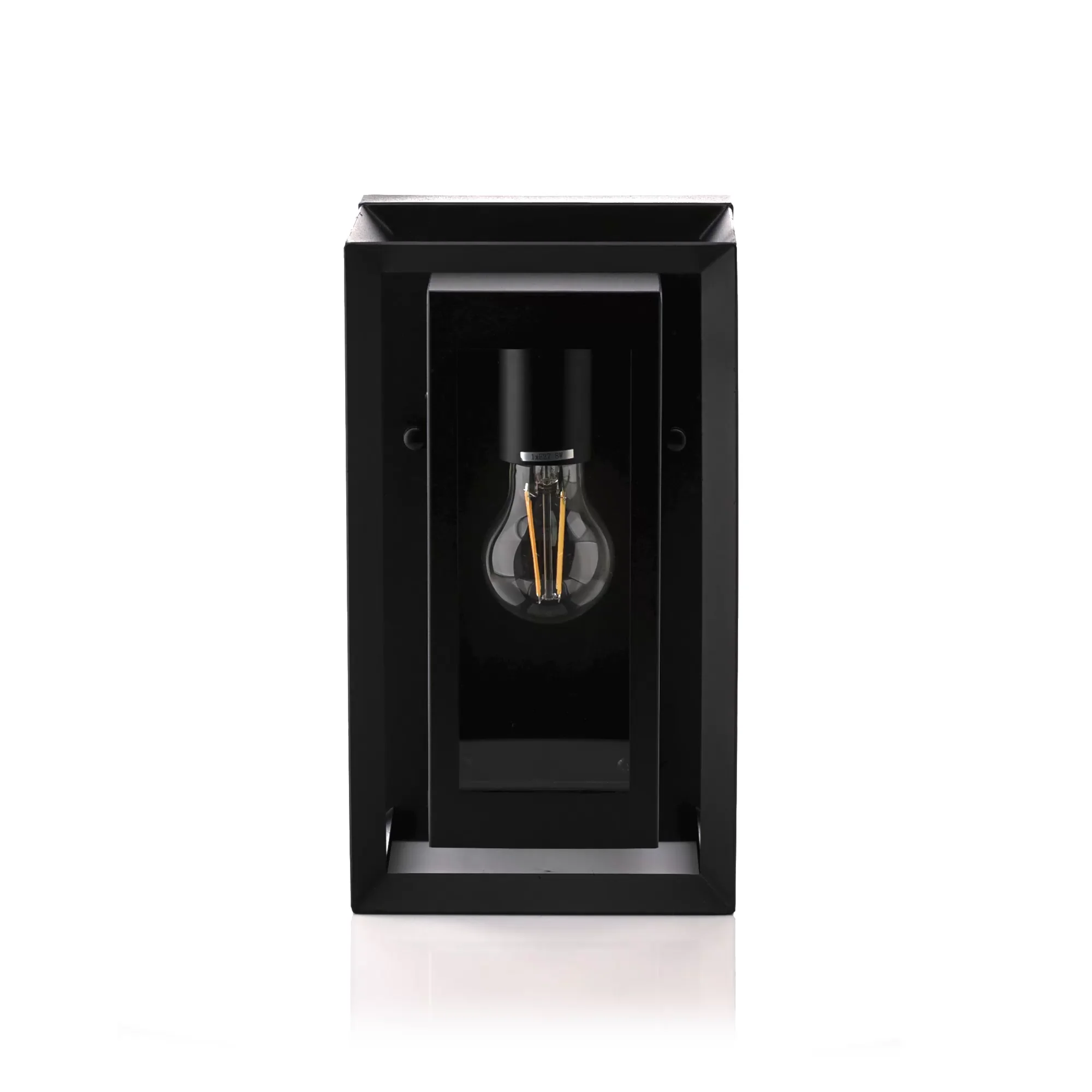 HV3531W-S-BLK - Felix Galvanised Iron Black Wall Light 360 degree view