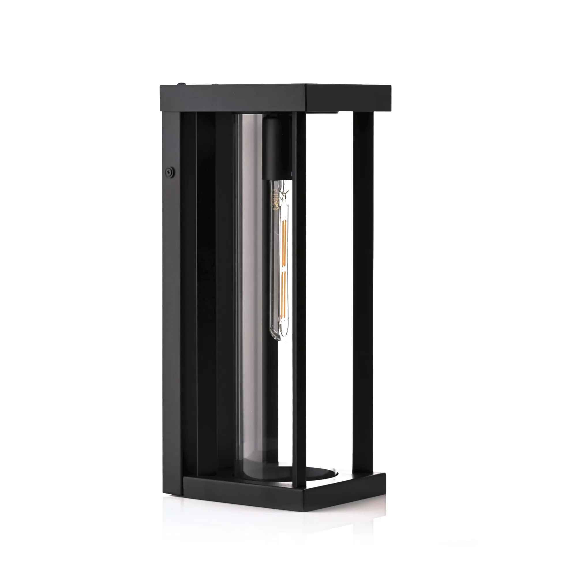 HV3534W-S-BLK - Nalia Galvanised Iron Black Wall Light 360 degree view