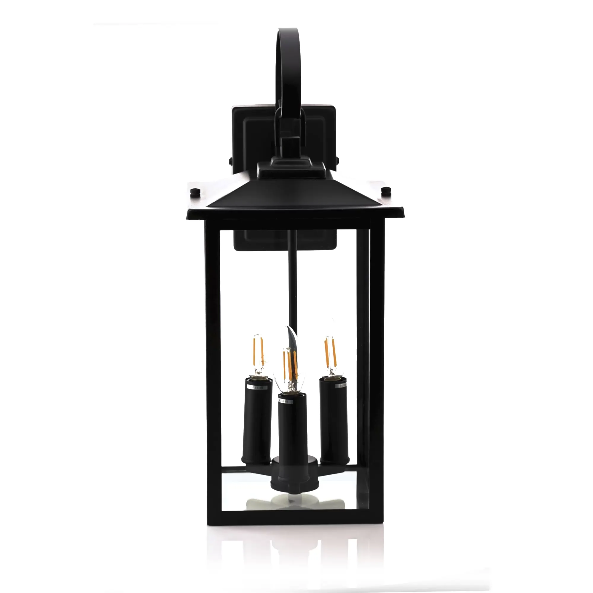 HV3535W-M-BLK - Madix Galvanised Iron Black Wall Light 360 degree view