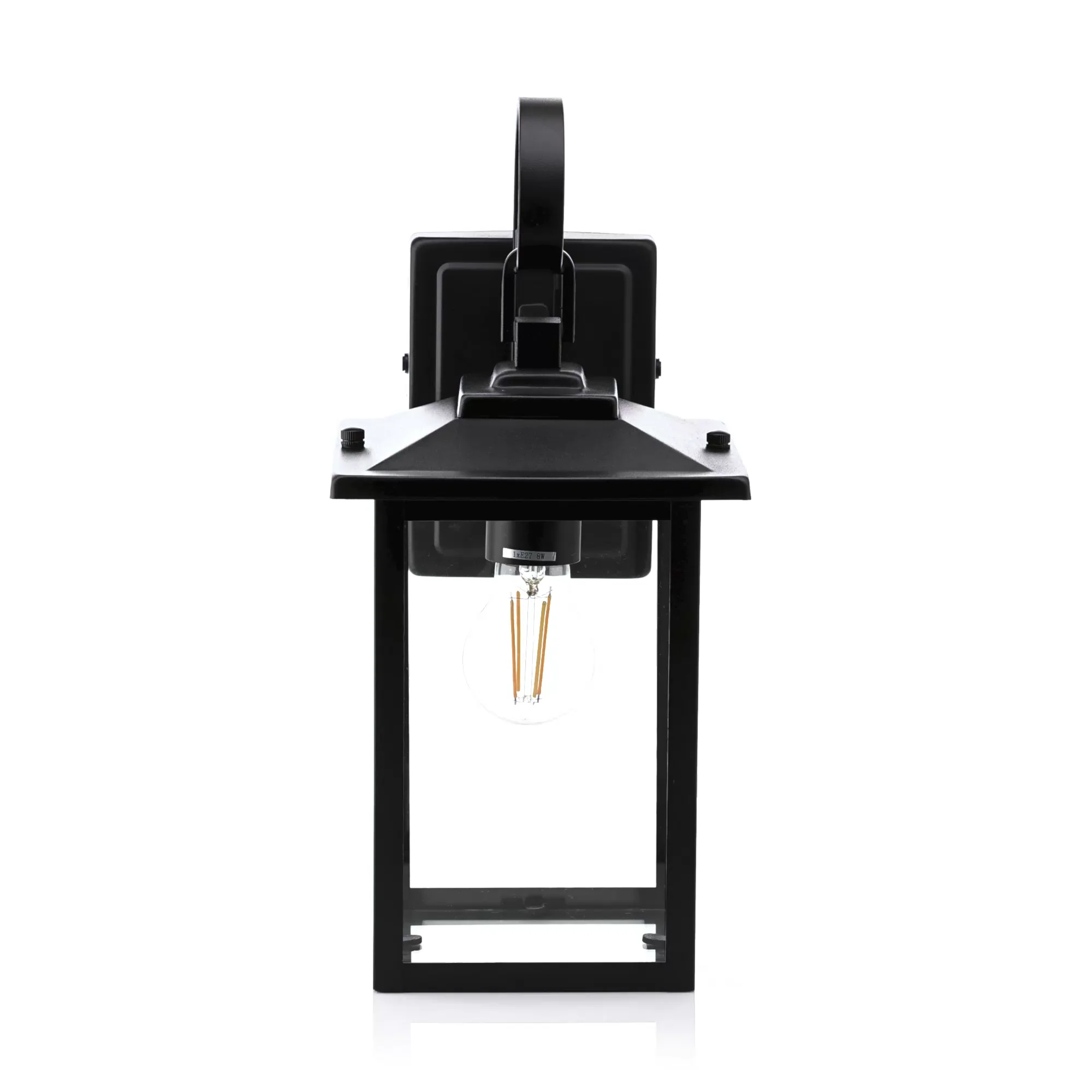 HV3535W-S-BLK - Madix Galvanised Iron Black Wall Light 360 degree view