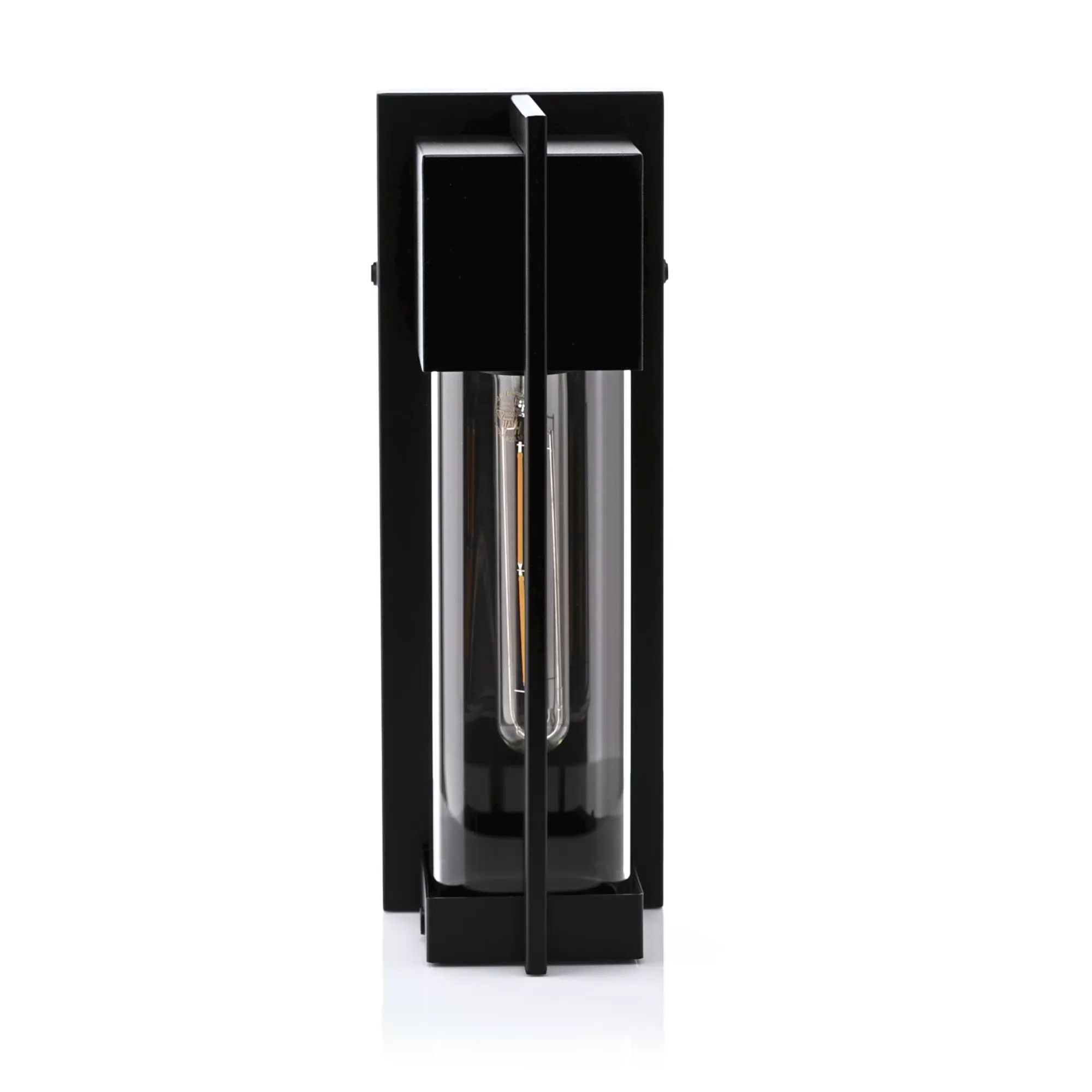 HV3536W-S-BLK - Jace Galvanised Iron Black Wall Light 360 degree view