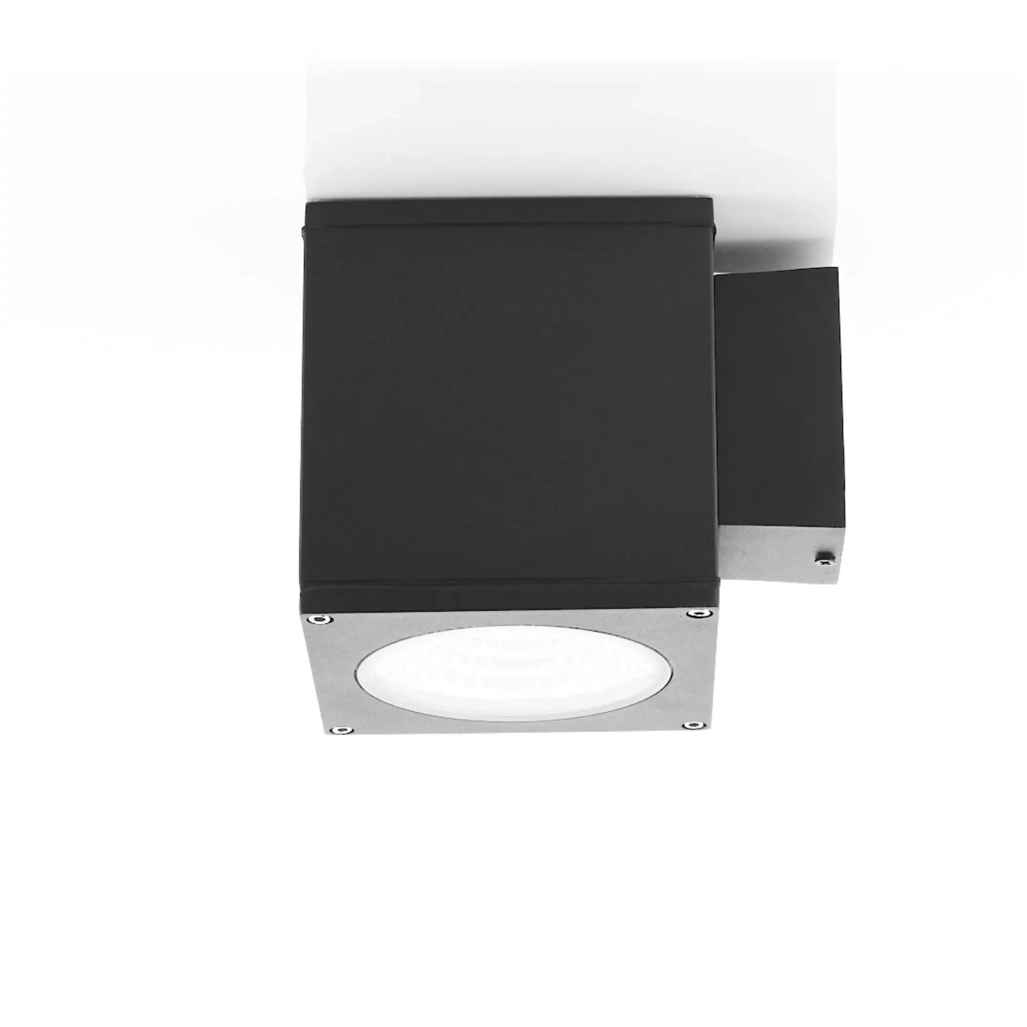 HV3628T-BLK-SQ - Porter 15w LED Black Large Fixed Wall Light 360 degree view