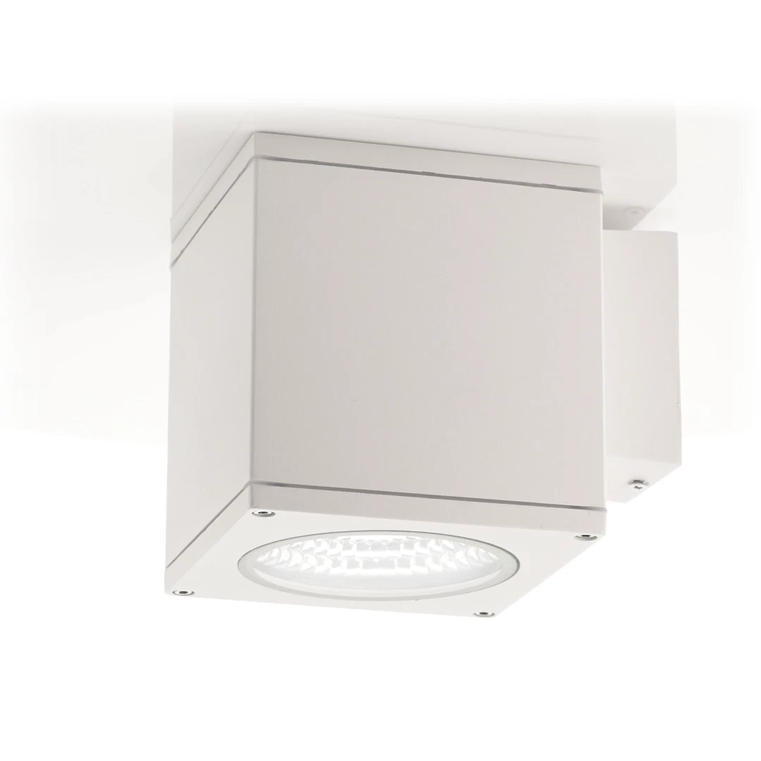 HV3628T-WHT-SQ - Porter Square Fixed Down LED Wall Light 360 degree view