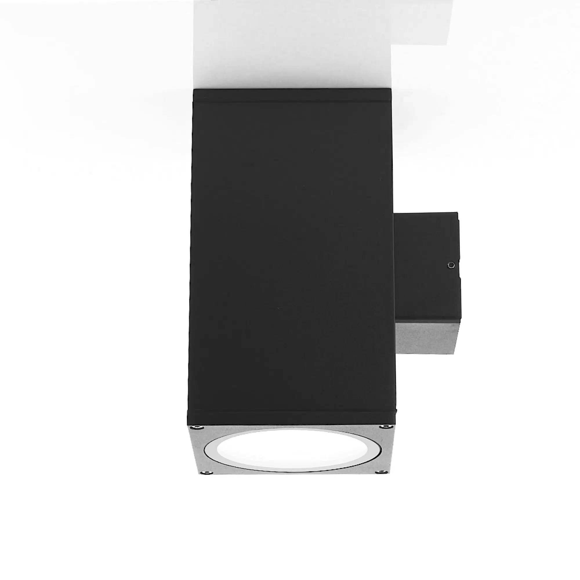 HV3629T-BLK-SQ -  Porter Square Black Large Up & Down LED Wall Light 360 degree view