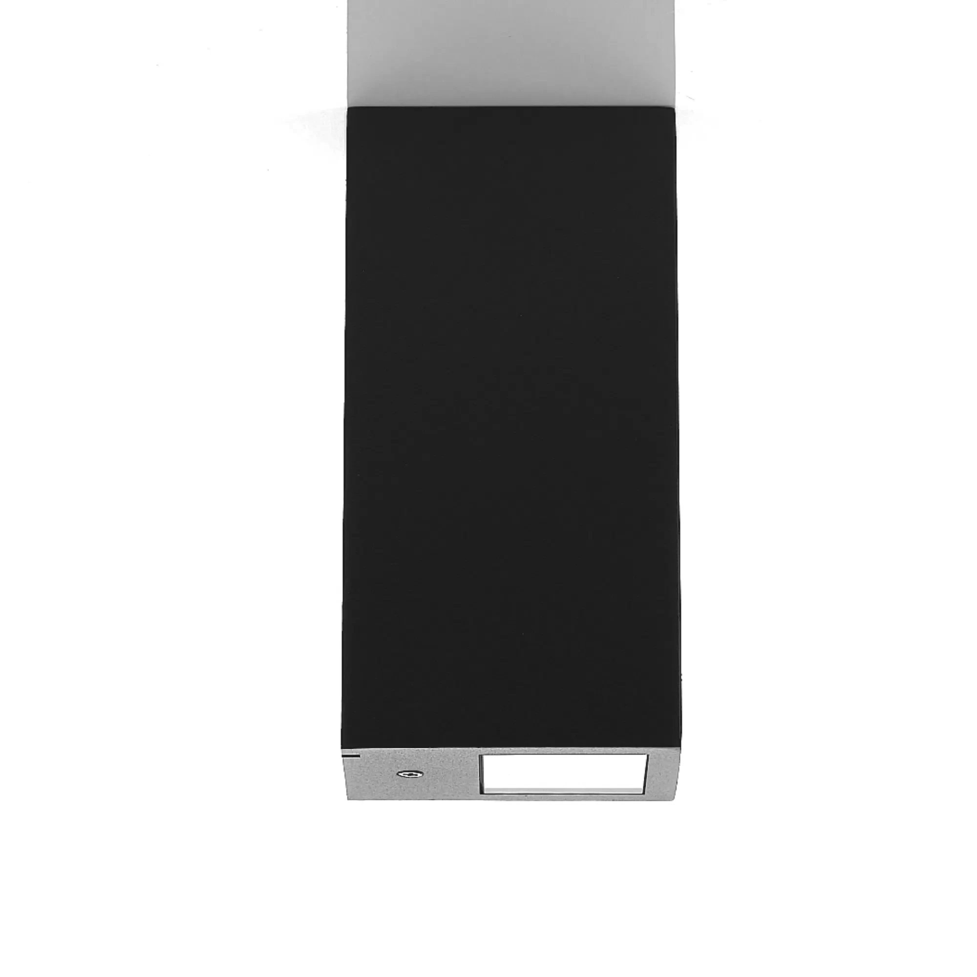 HV3633T-BLK - Veldi Black Square TRI Colour Up & Down Wall Light 360 degree view