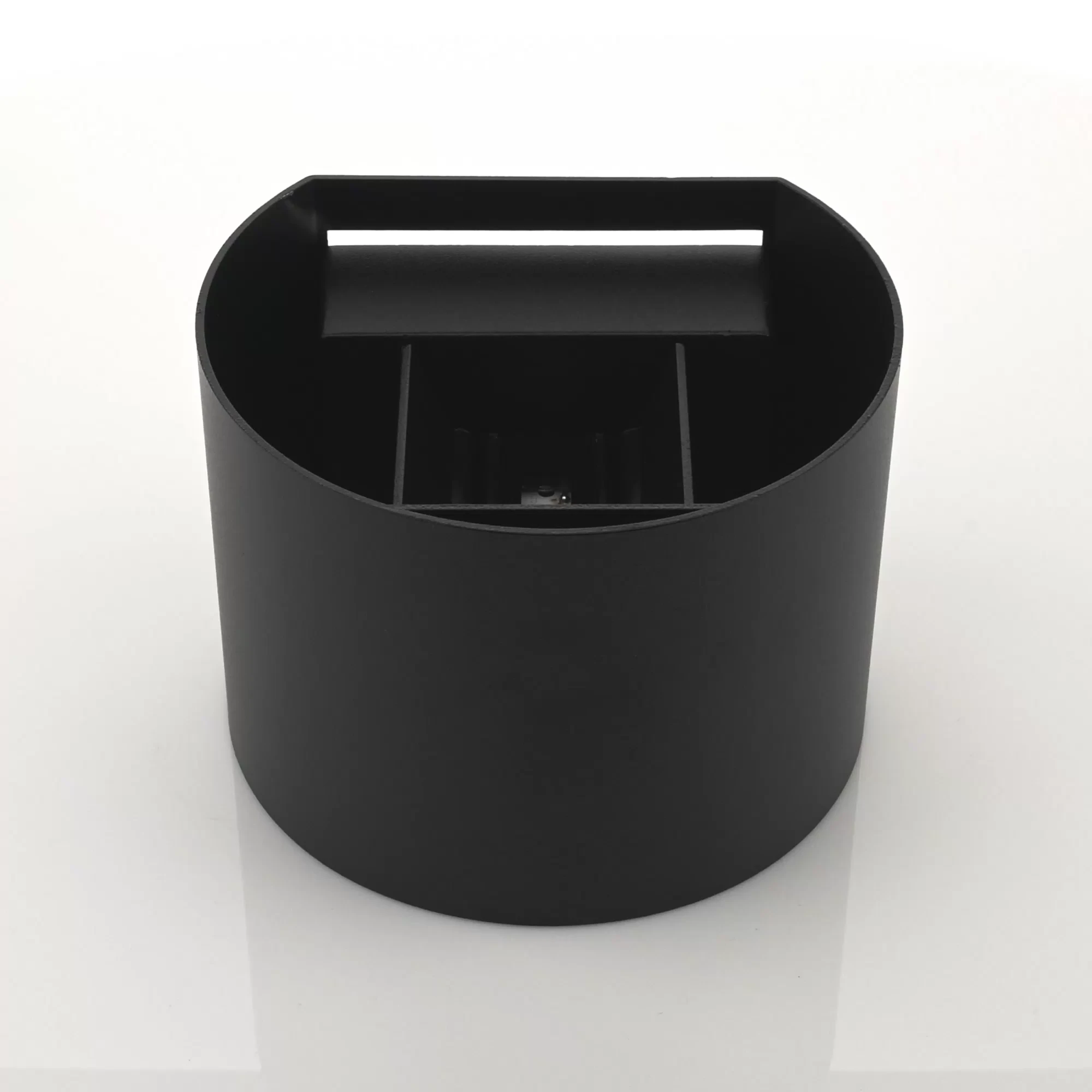 HV3658T-BLK-RND | HV3658T-BLK-RND-12V - Versa Black Round Up & Down Wall Light 360 degree view