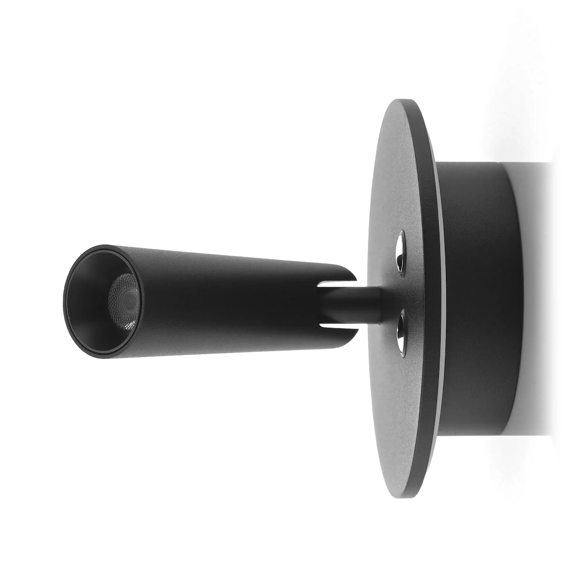 HV3688T-BLK - Lesen Black Single Adjustable Wall Light with Back Light 360 degree view