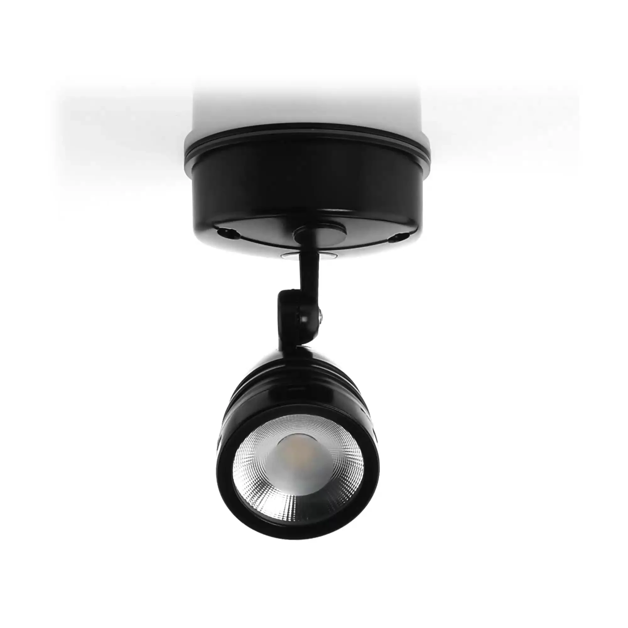 HV3791T-BLK - Focus Polycarbonate Black Single Adjustable Spot Light 360 degree view