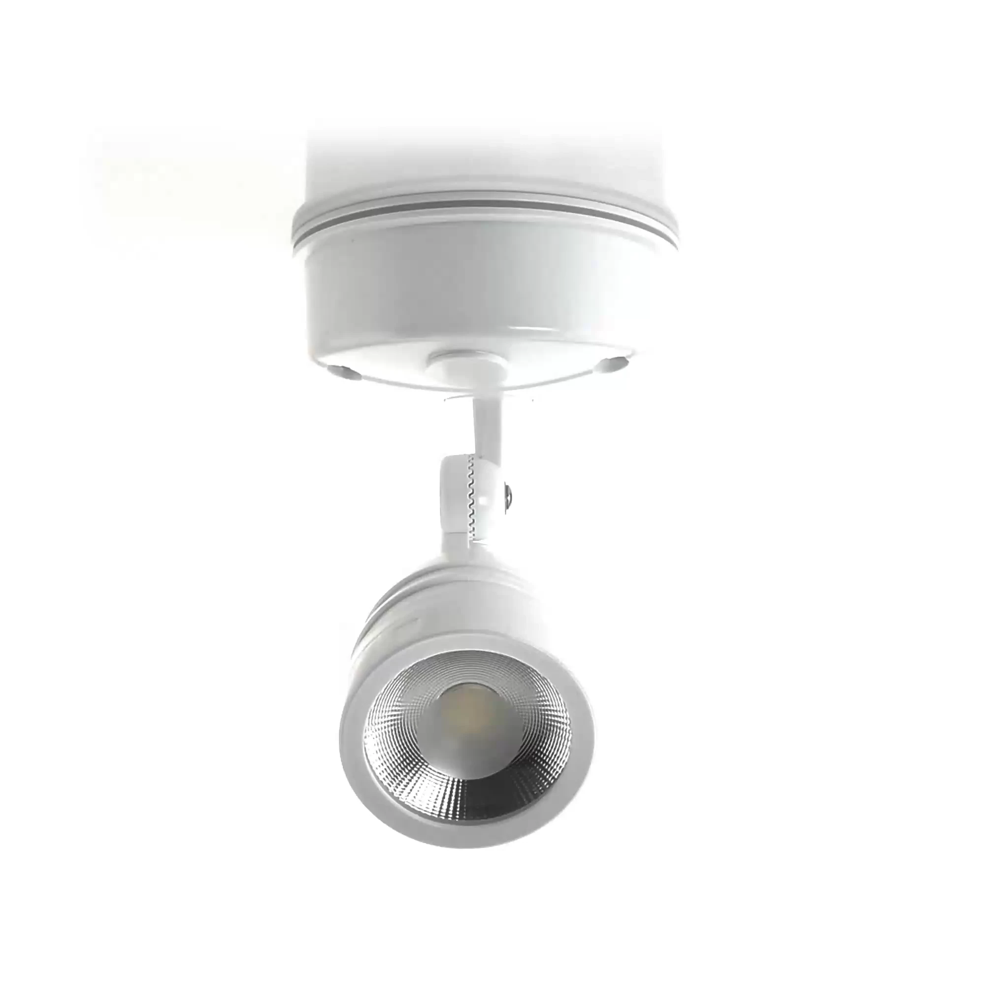 HV3791T-WHT - Focus Polycarbonate White Single Adjustable Spot Light 360 degree view