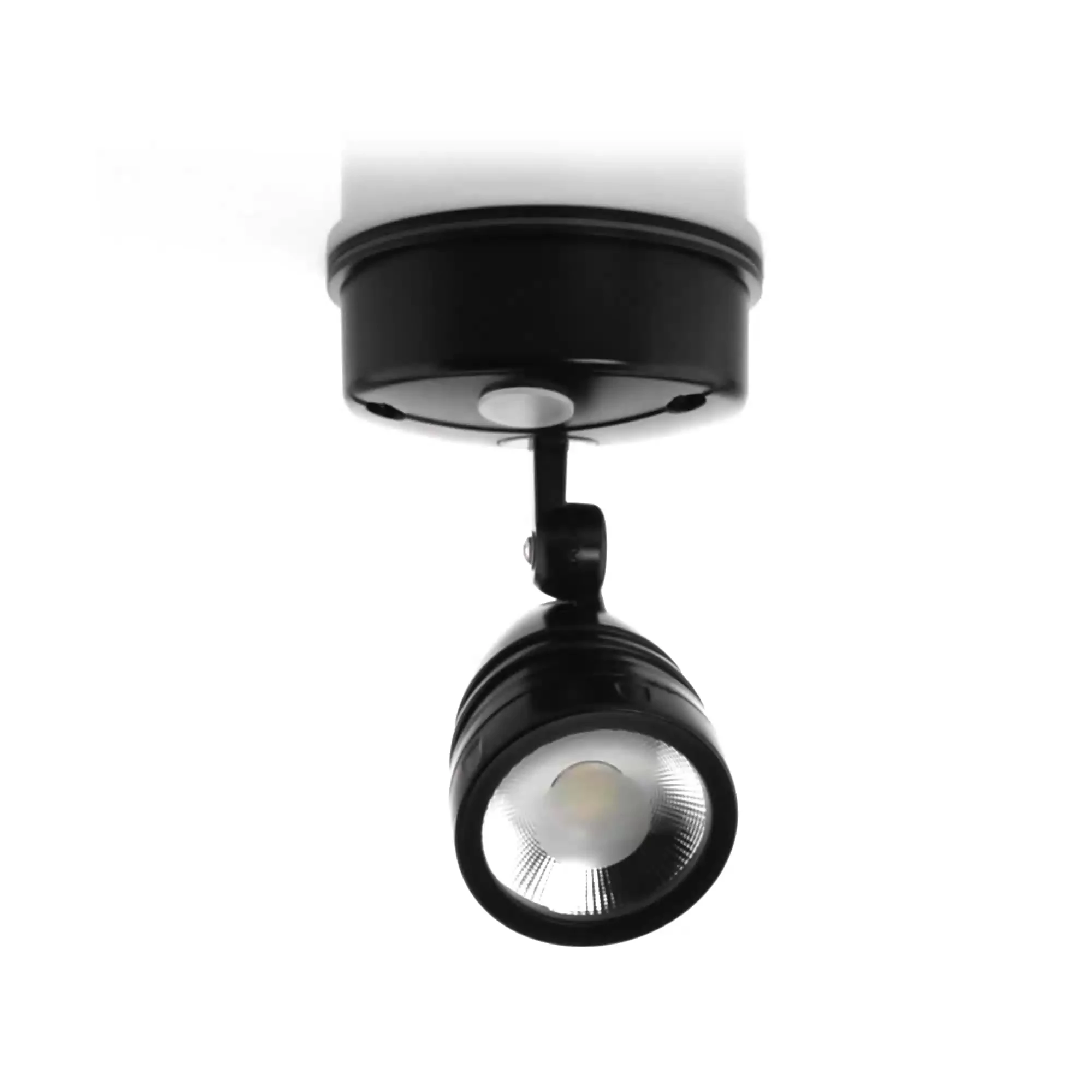 HV3792T-BLK - Focus Polycarbonate Black Single Adjustable Spot Light With Sensor 360 degree view