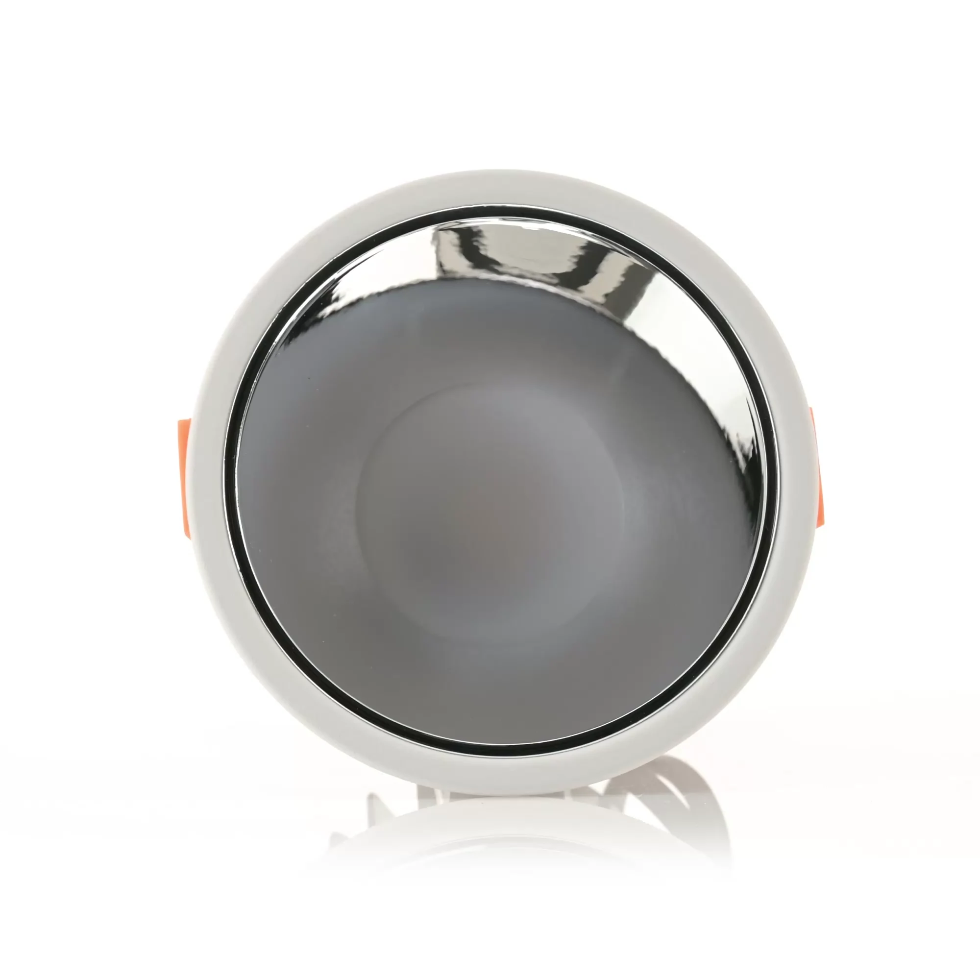 HV5528T-WC - Gleam White with Chrome Insert Tri Colour Fixed Deep LED Downlight 360 degree view