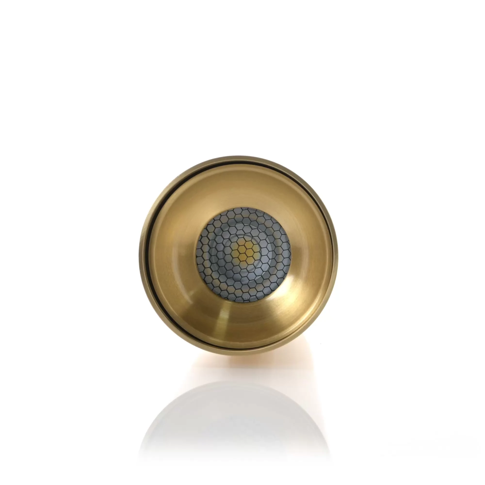 HV5841S-BR-EXT | HV5841S-BR-EXT-12V - Nella Brass 7w Surface Mounted LED Downlight 360 degree view