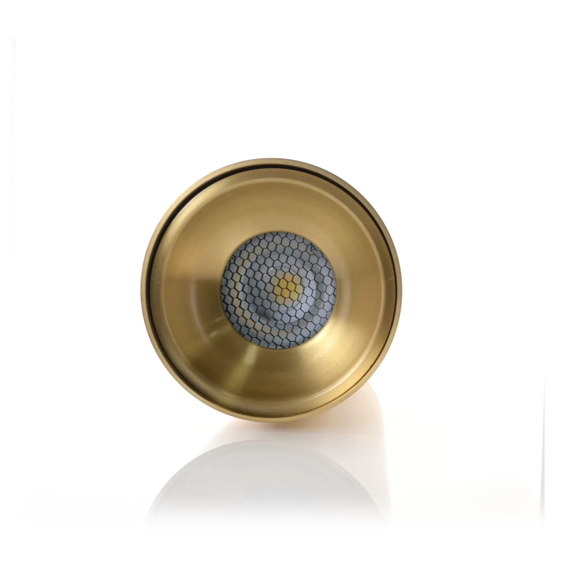 HV5842S-BR-EXT | HV5842S-BR-EXT-12V - Nella Brass 12w Surface Mounted LED Downlight 360 degree view