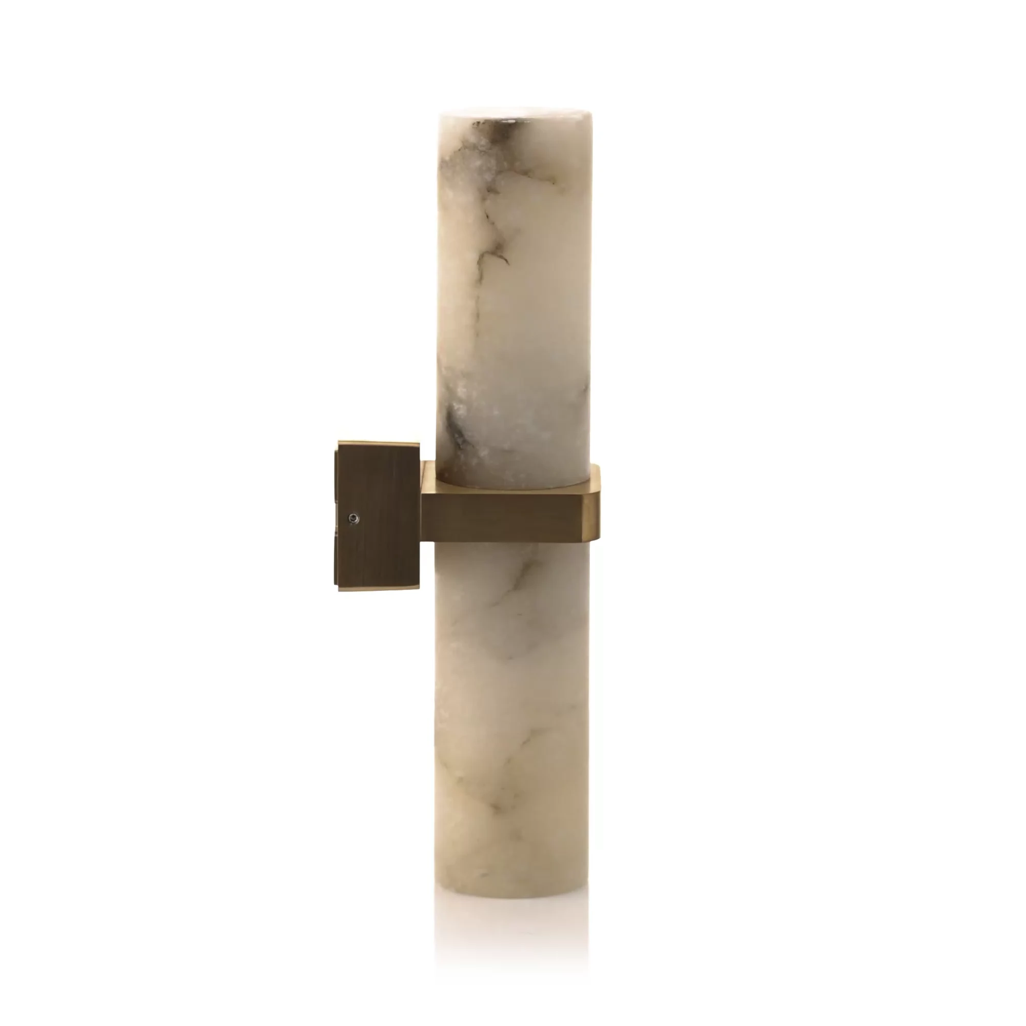 HV8079T-BR - Albast Brass Up & Down Wall Light with Alabaster Glass 360 degree view