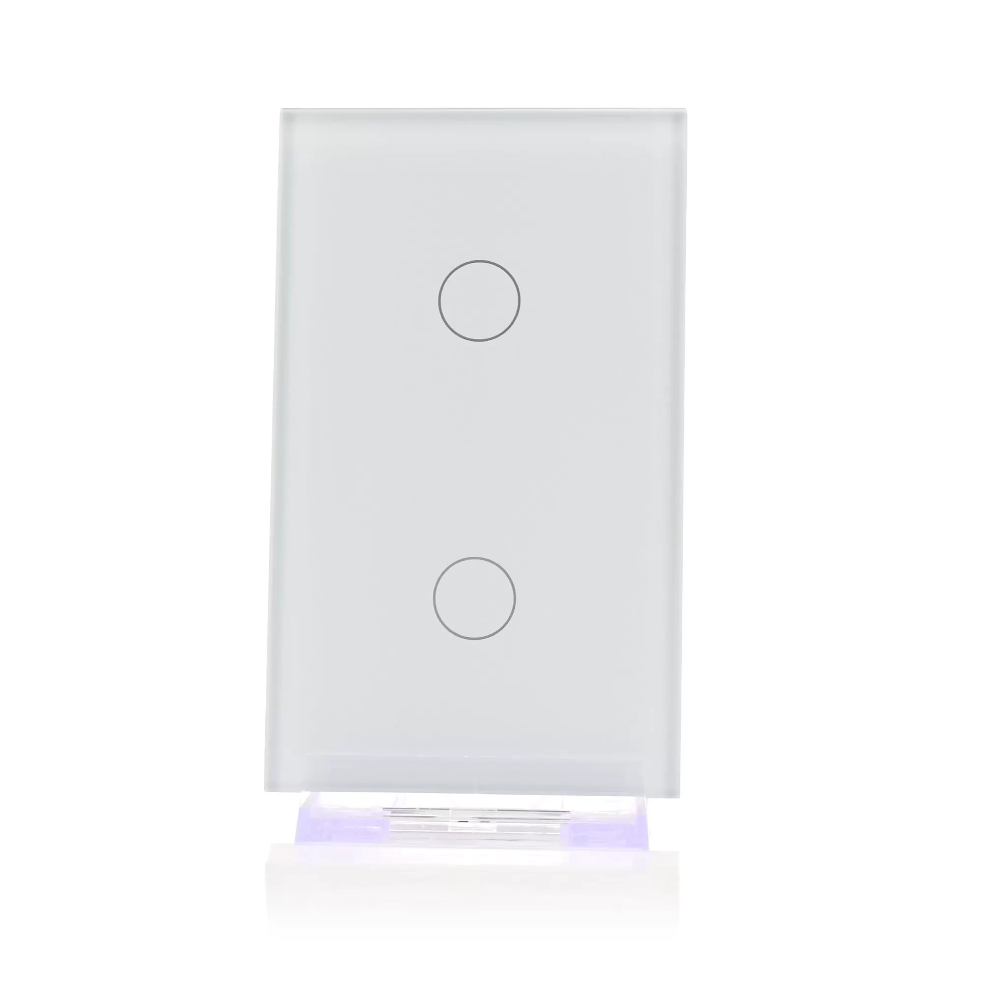HV9110-2 - Wifi Two Gang White Wall Switch 360 degree view