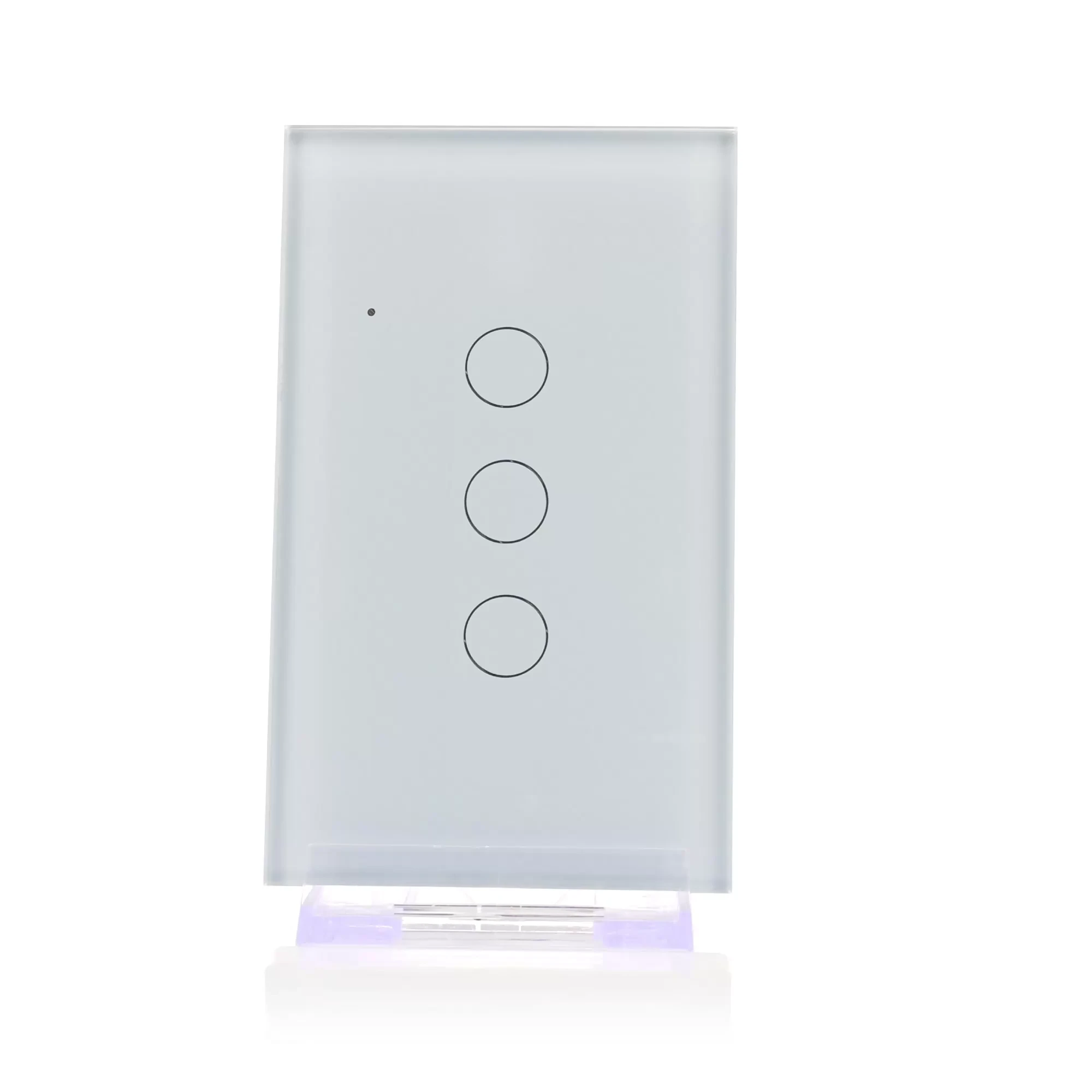 HV9110-3 - Wifi Three Gang White Wall Switch 360 degree view
