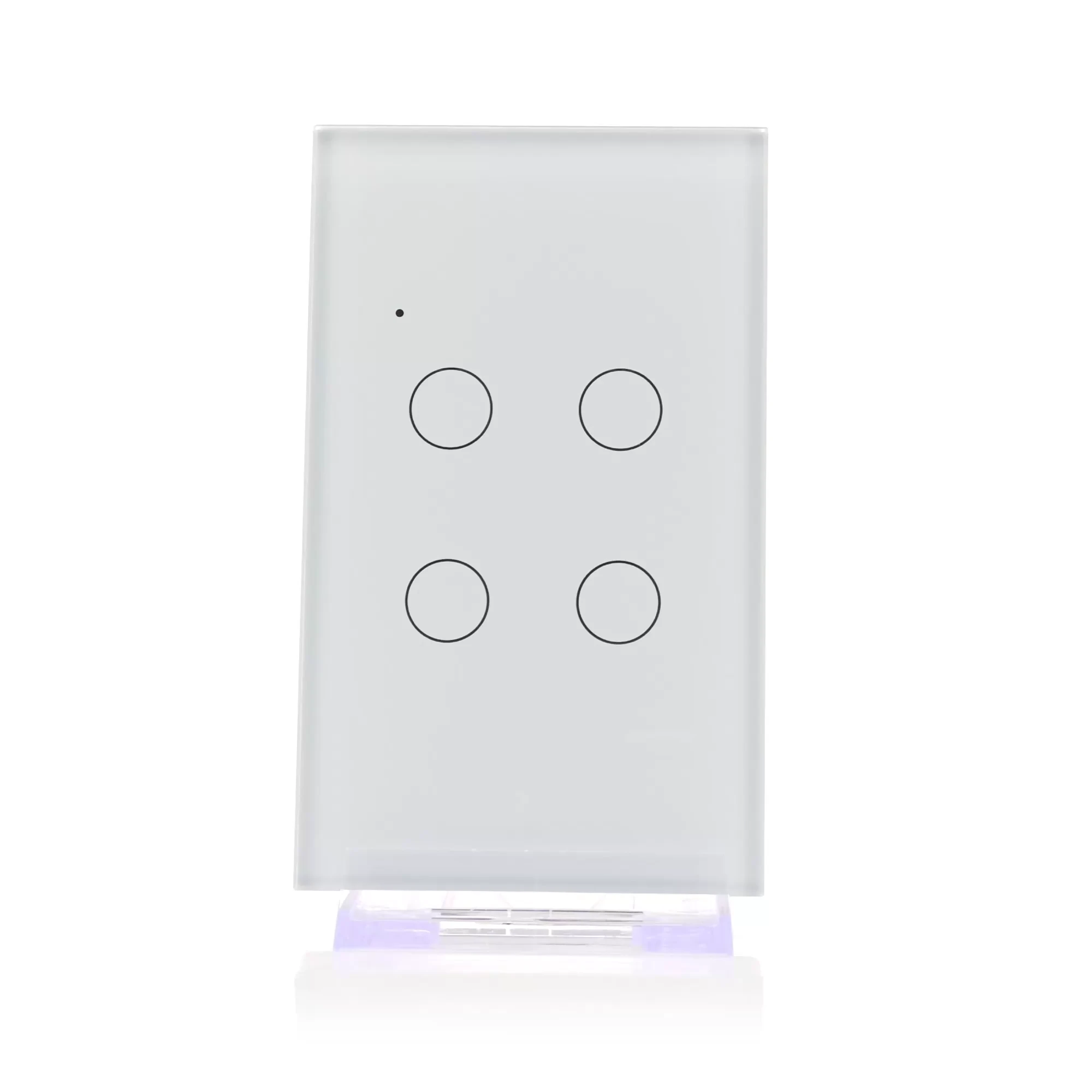 HV9110-4 - Wifi Four Gang White Wall Switch 360 degree view