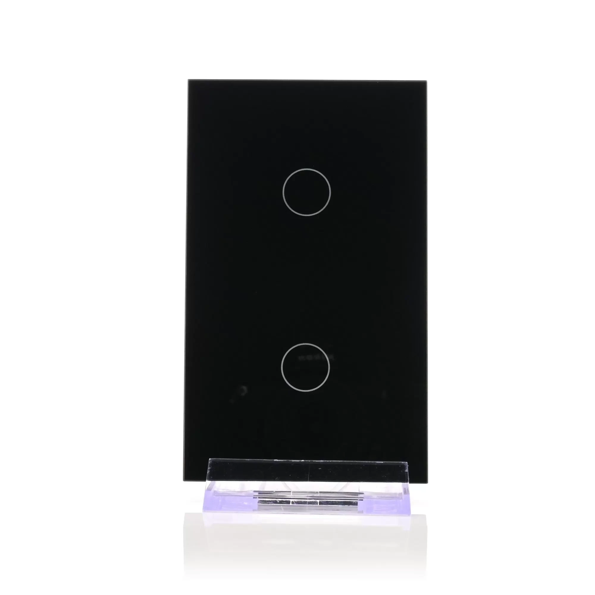 HV9210-2 - Wifi 2 Gang Black Wall Switch 360 degree view