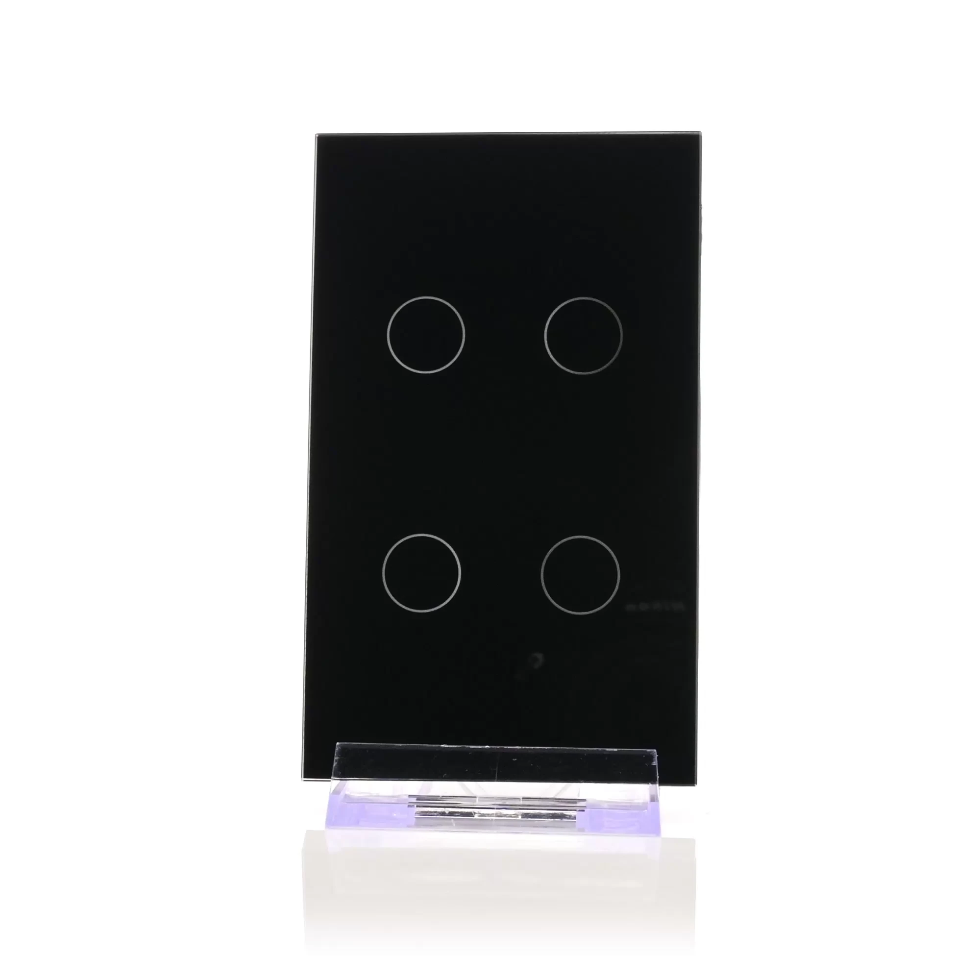 HV9210-4 - Wifi 4 Gang Black Wall Switch 360 degree view