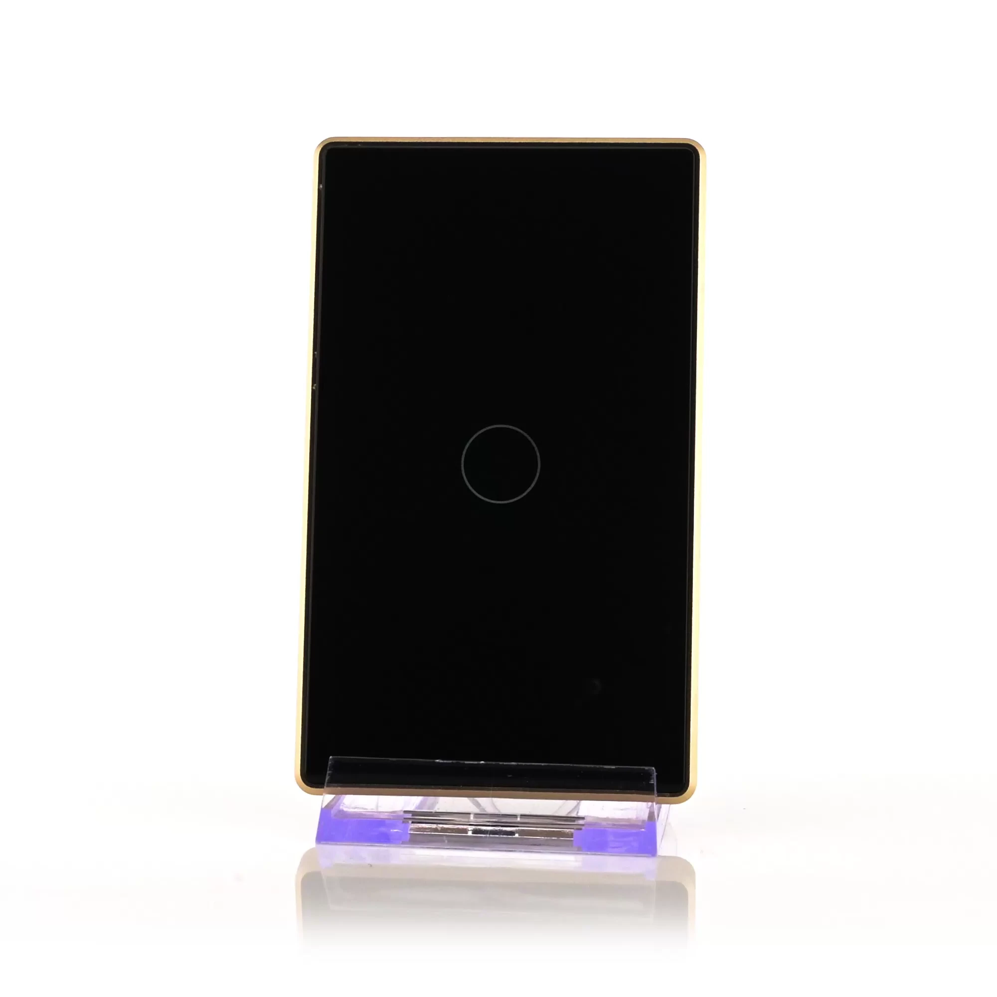 HV9220-1 - Wifi Single Gang Black with Gold Trim Wall Switch 360 degree view